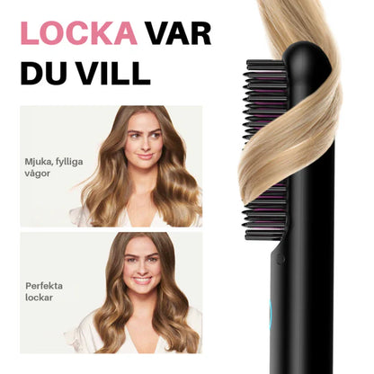 Tiamo™ - Bärbar Borste att Platta, Locka, Torka