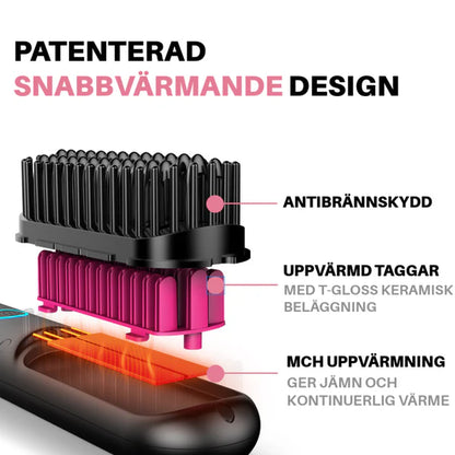 Tiamo™ - Bärbar Borste att Platta, Locka, Torka